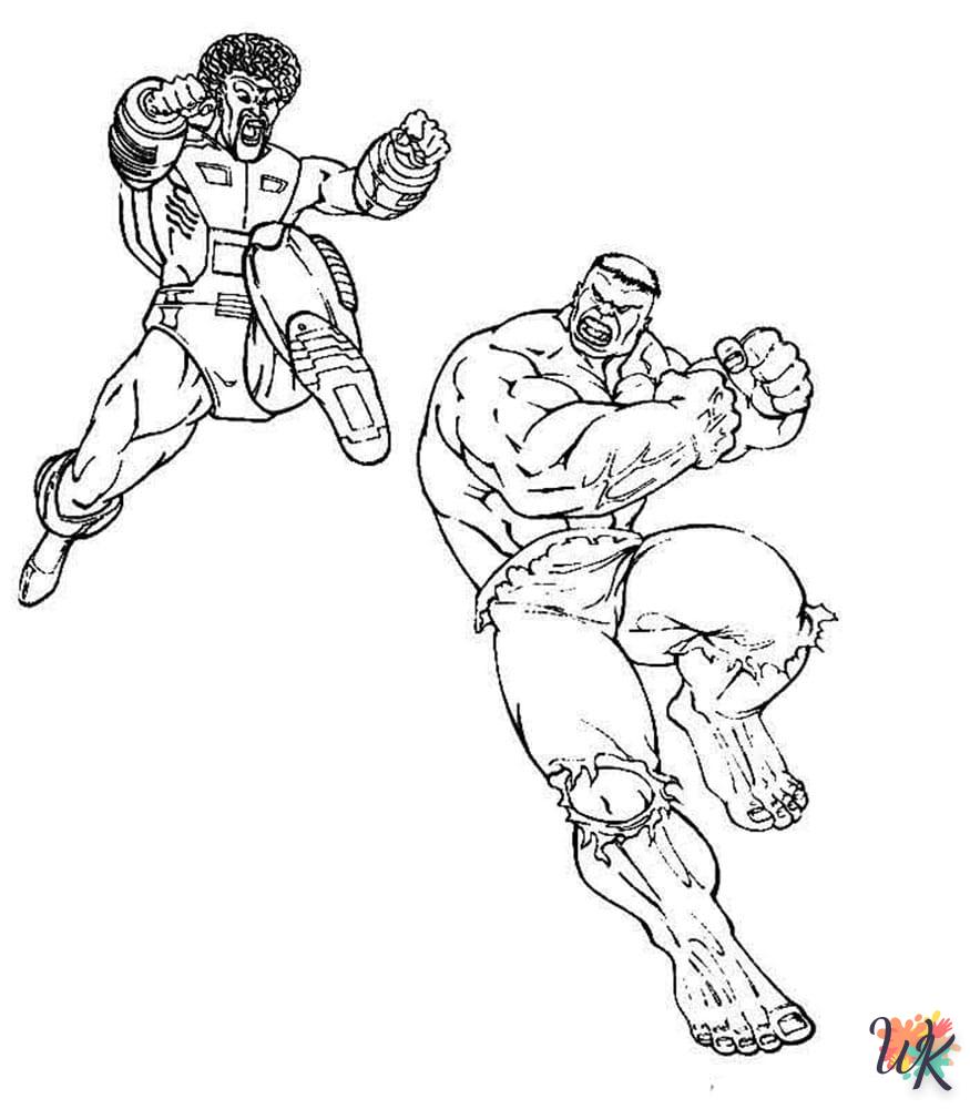 coloriage Hulk  pour enfants à télécharger