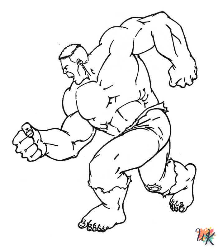 coloriage Hulk  pour enfant de 2 ans