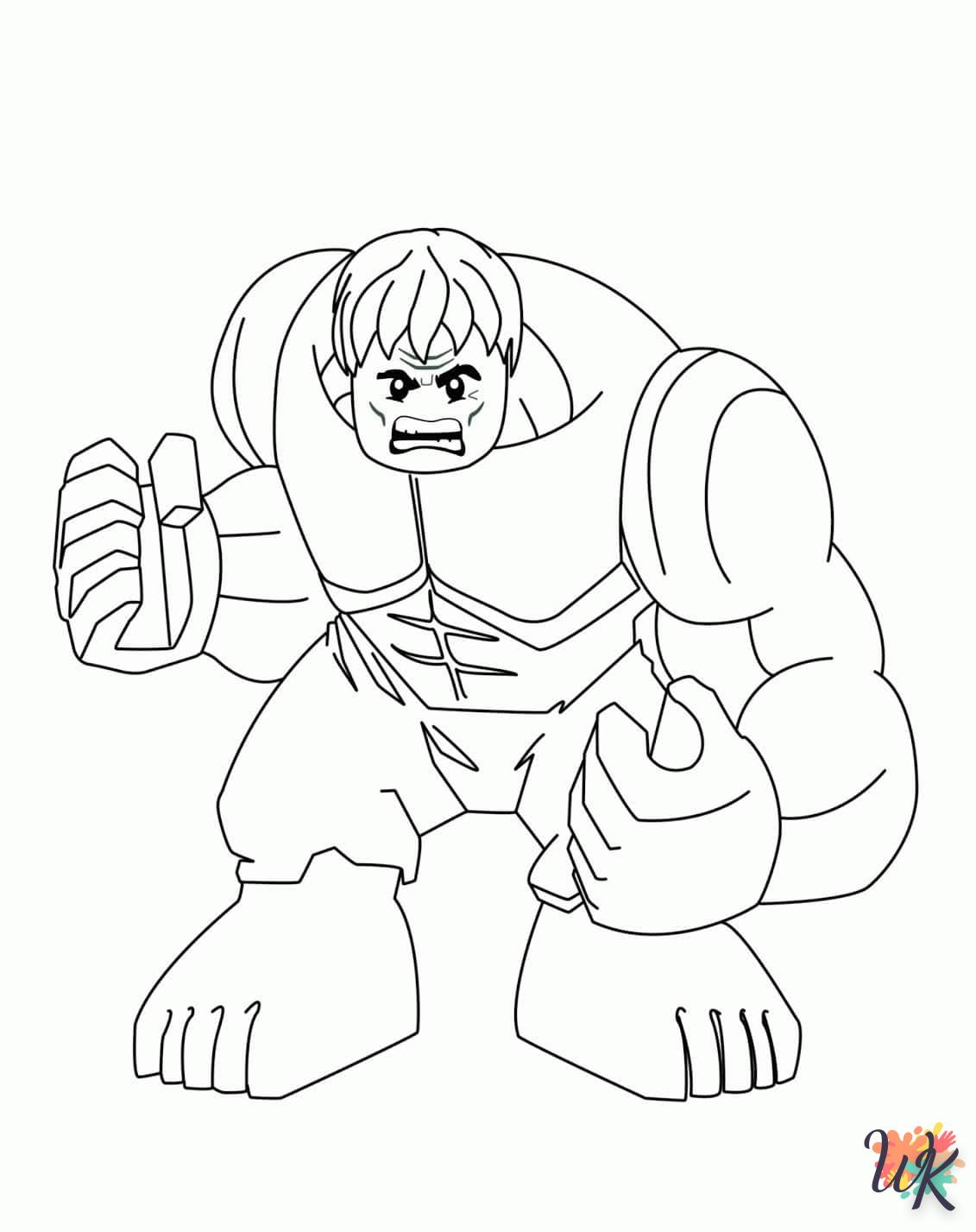 coloriage Hulk  gratuit à imprimer