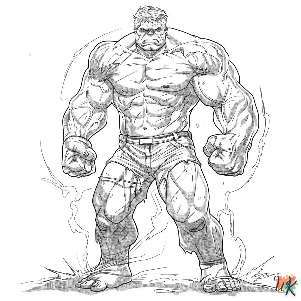 coloriage Hulk  à imprimer a4