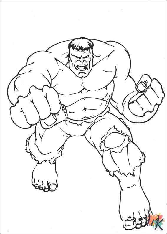 coloriage Hulk  à imprimer pour enfants