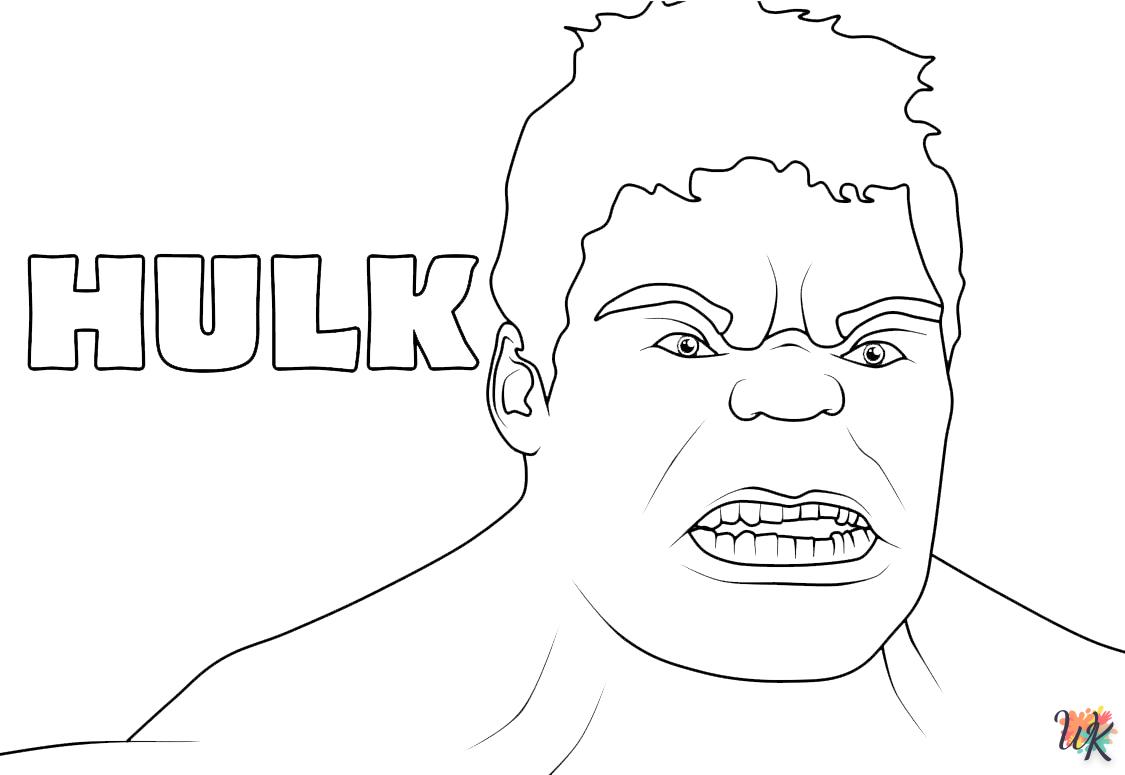 coloriage Hulk  gratuit en ligne