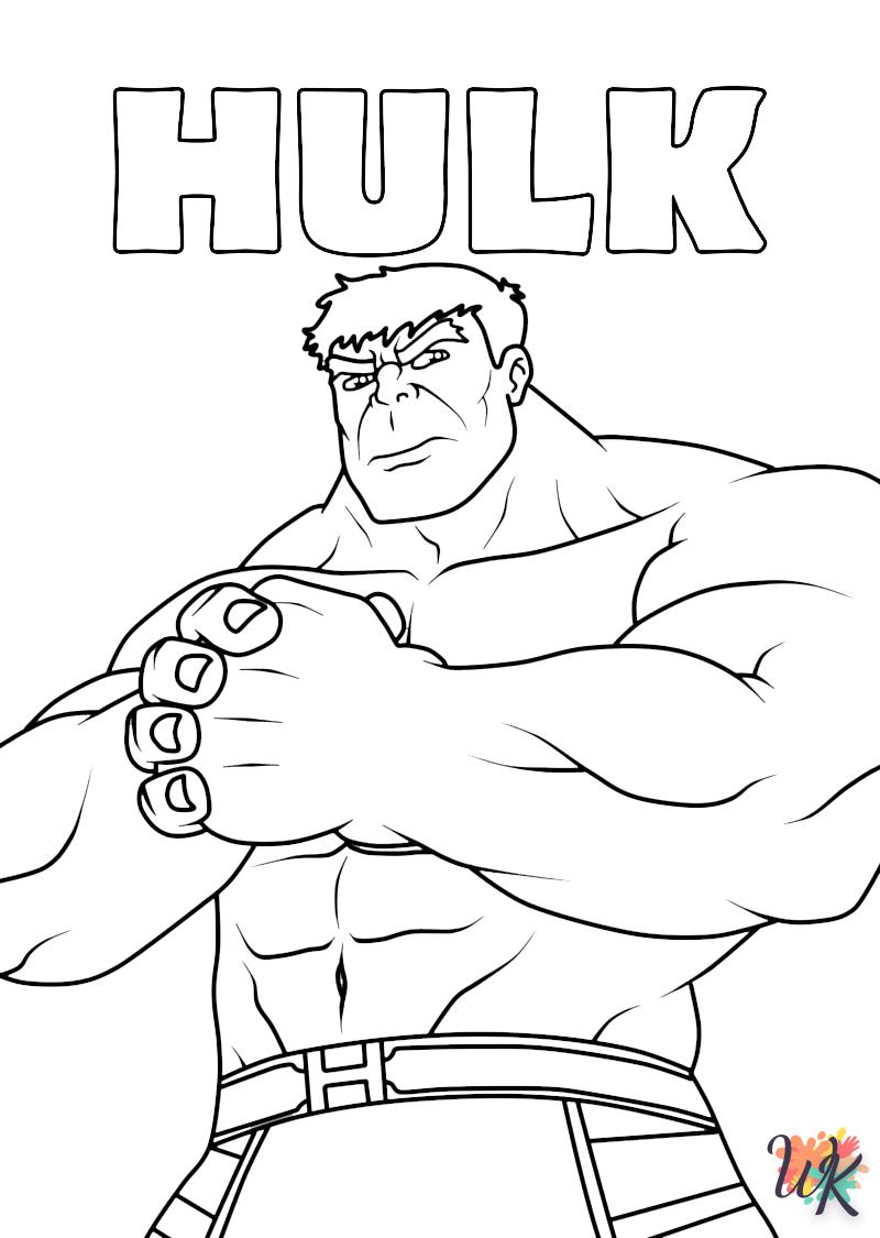 coloriage Hulk  pour enfant de 6 ans