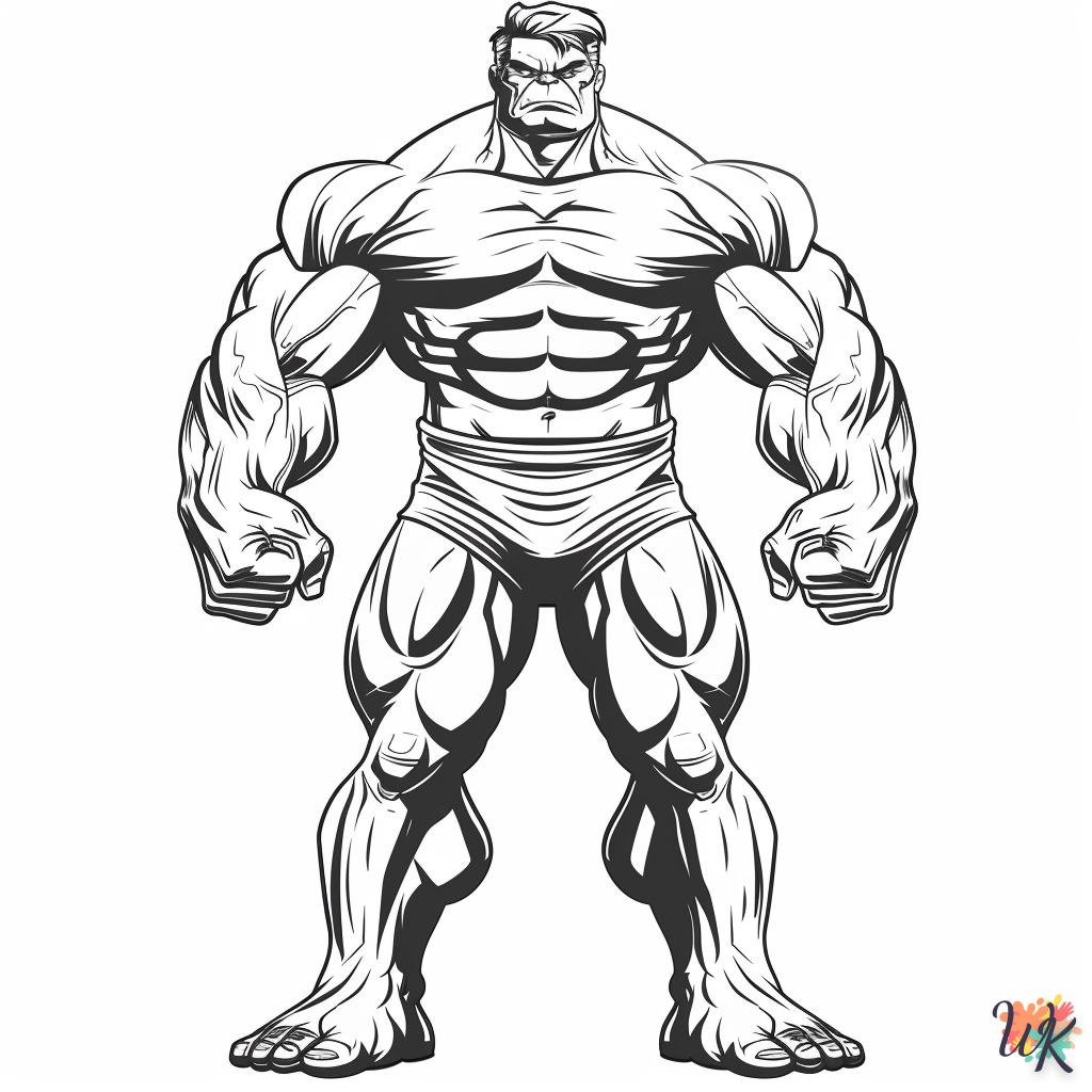 coloriage Hulk  à imprimer pour enfant de 2 ans