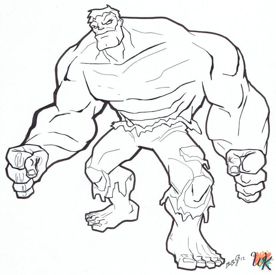 coloriage Hulk  en ligne maternelle