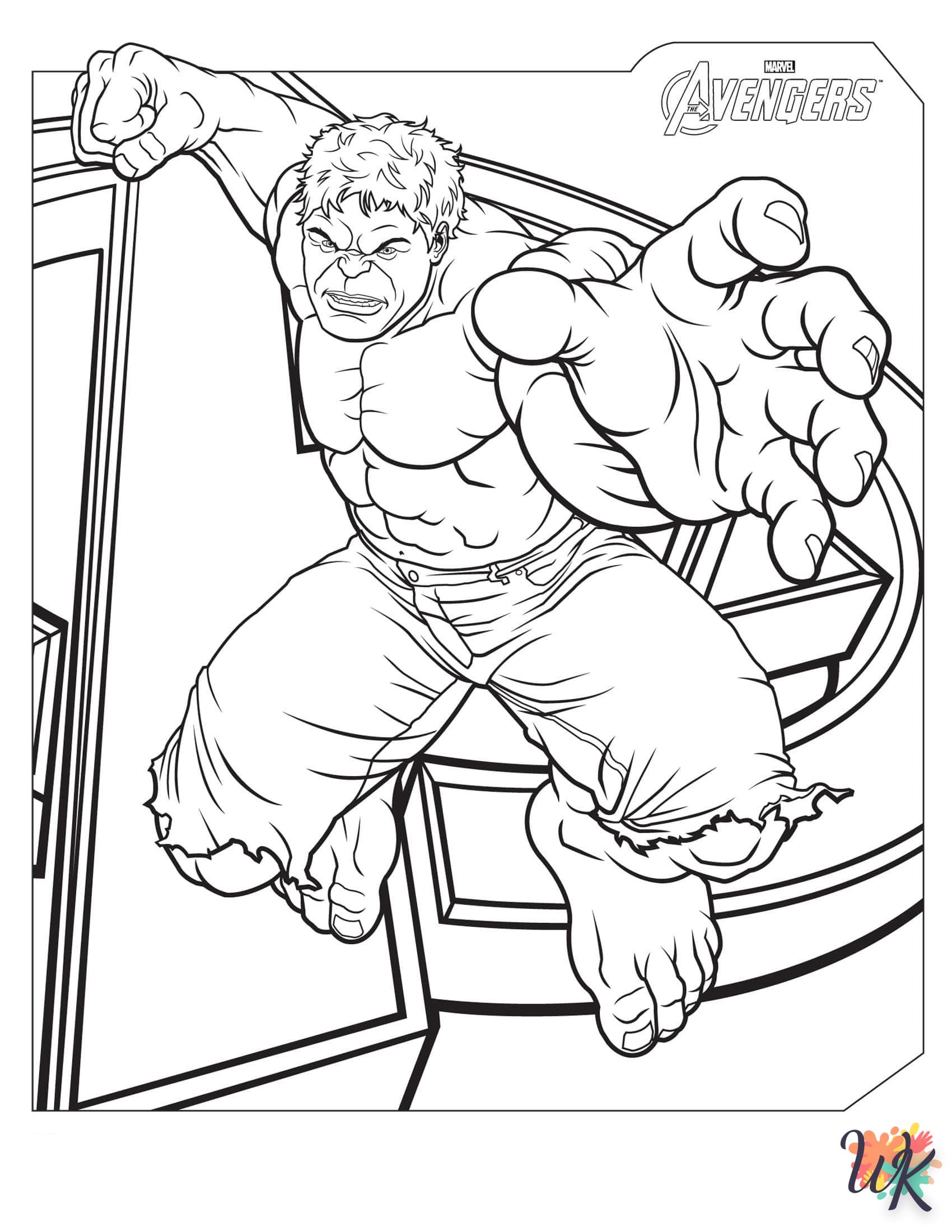 coloriage Hulk  à imprimer pdf gratuit