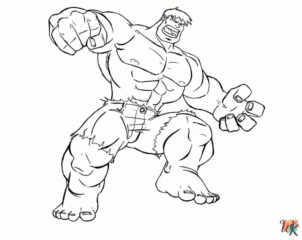 coloriage Hulk  à imprimer pour enfant de 7 ans