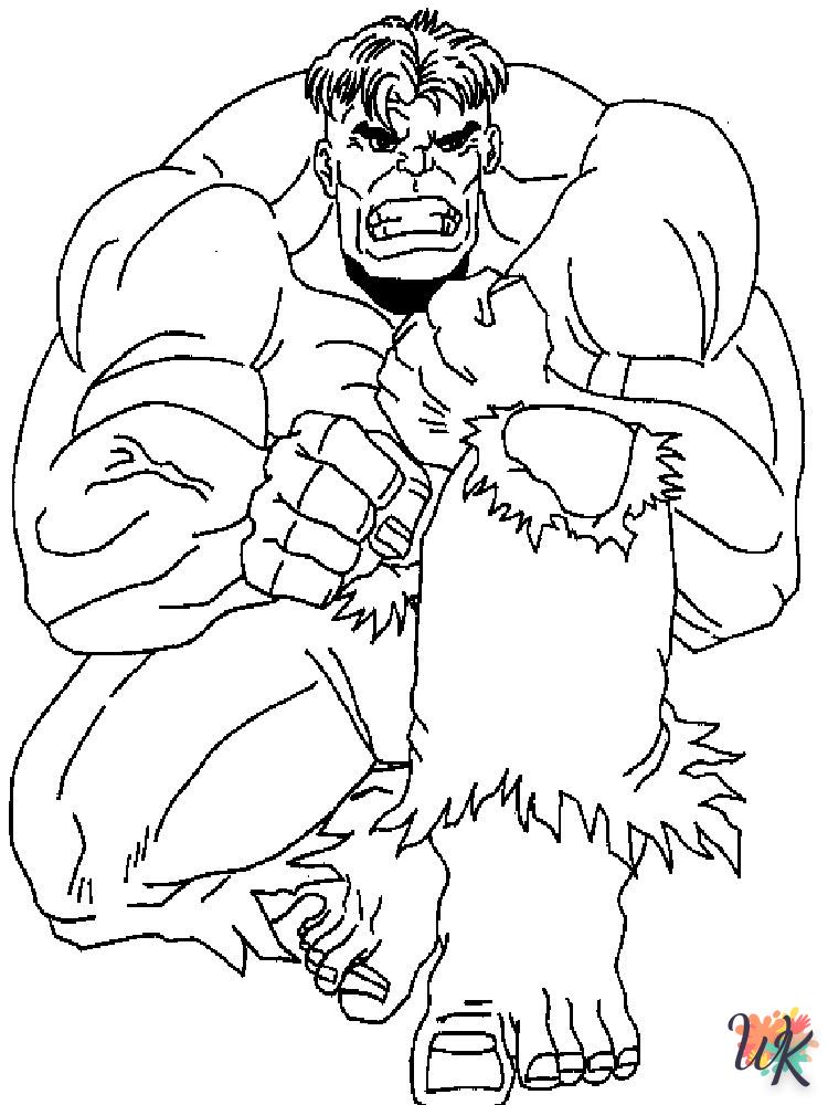 coloriage Hulk  pour enfant gratuit