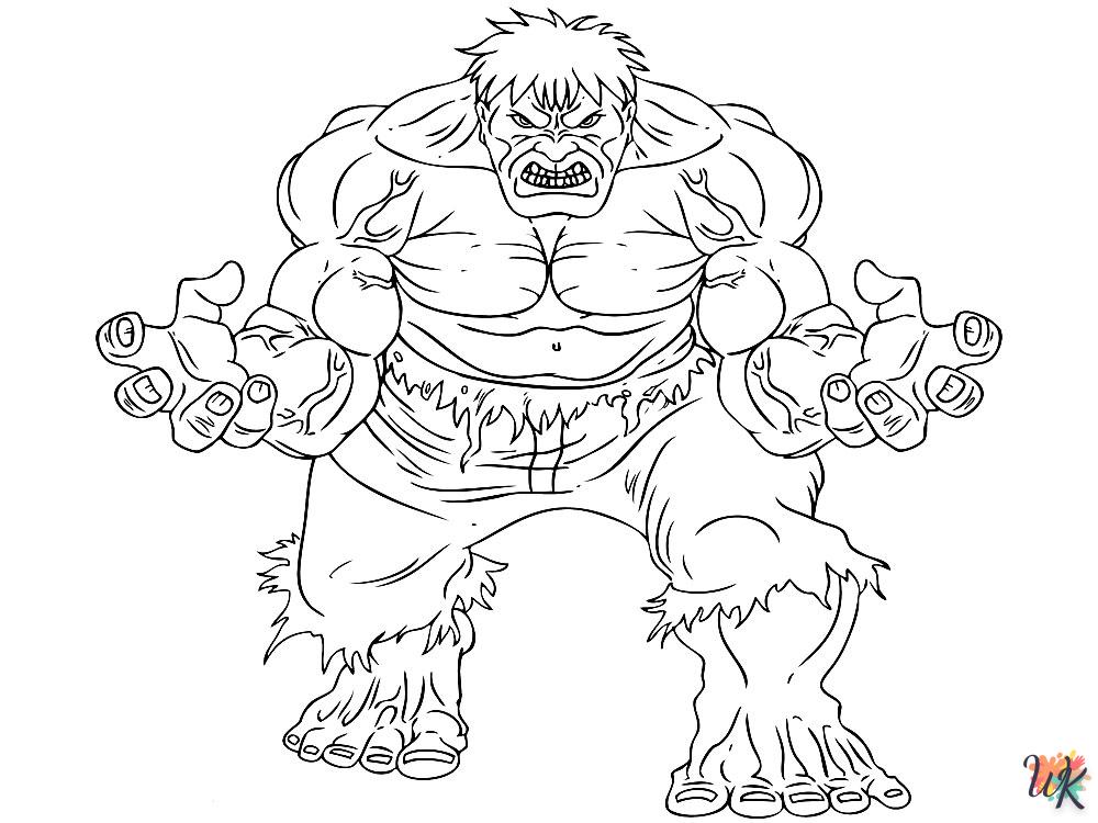 coloriage Hulk  enfant 3 ans a imprimer