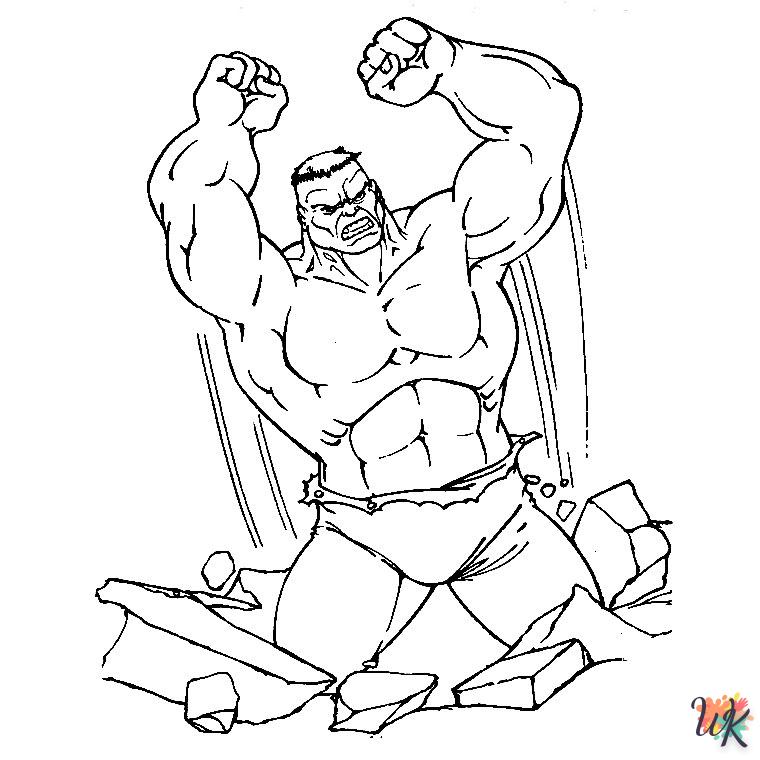 coloriage Hulk  à imprimer pdf