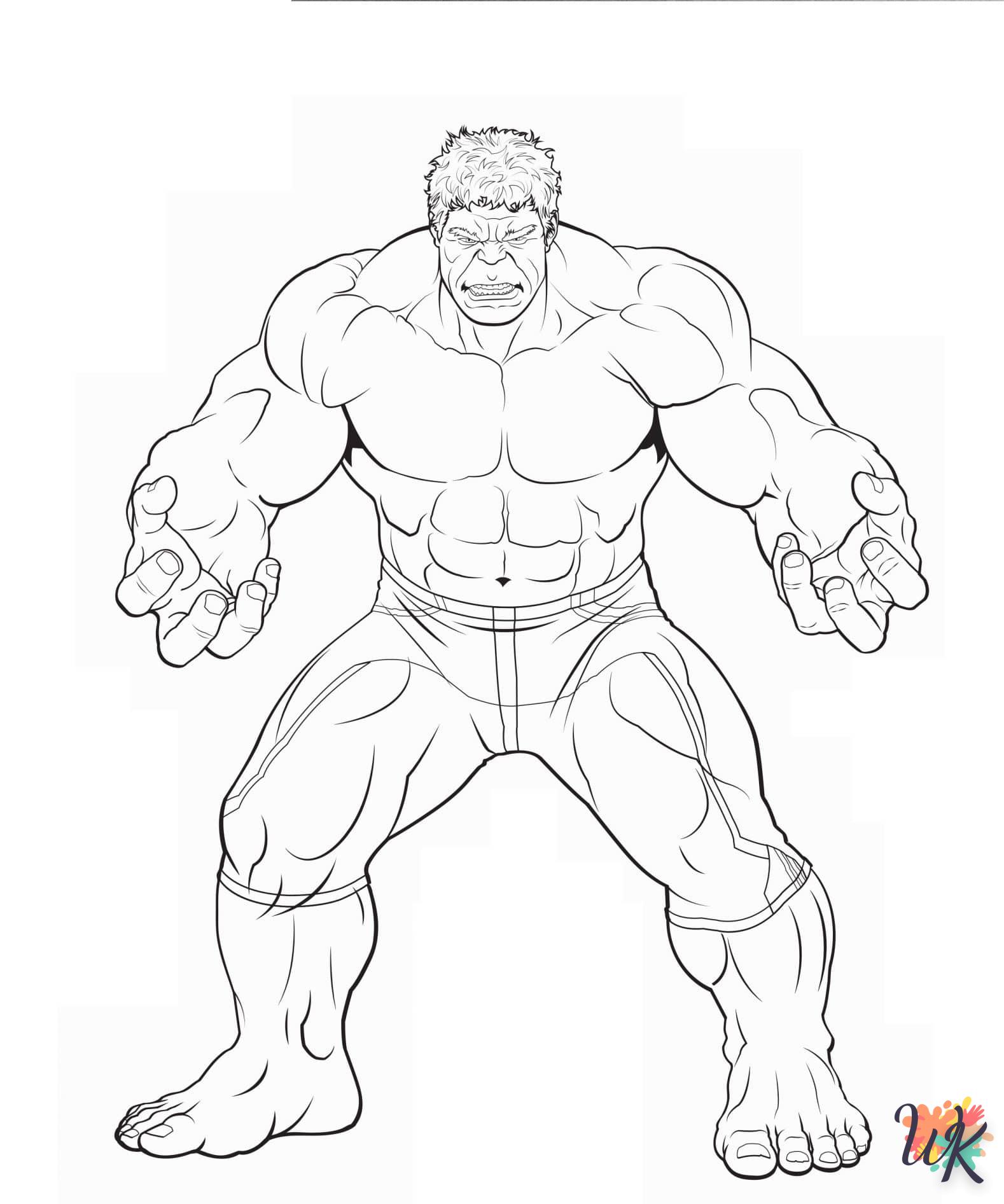 coloriage Hulk  a imprimer enfant 6 ans