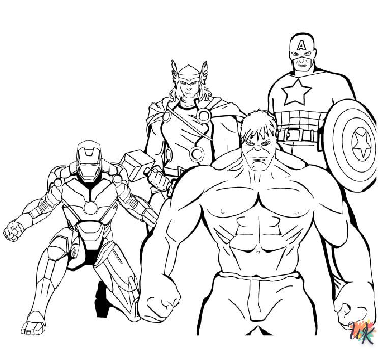 coloriage Hulk  à imprimer pdf gratuit