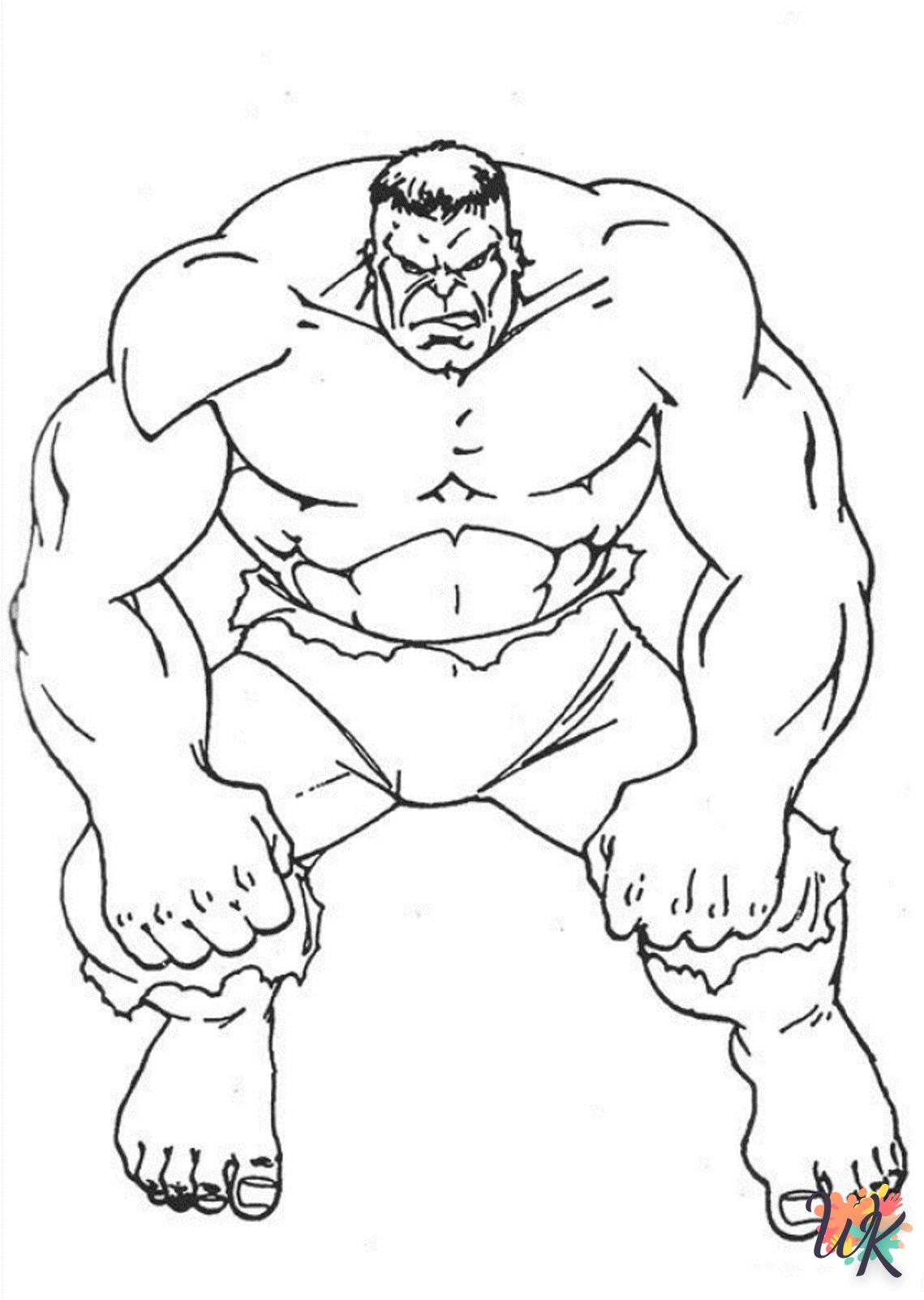 coloriage Hulk  à imprimer pdf gratuit