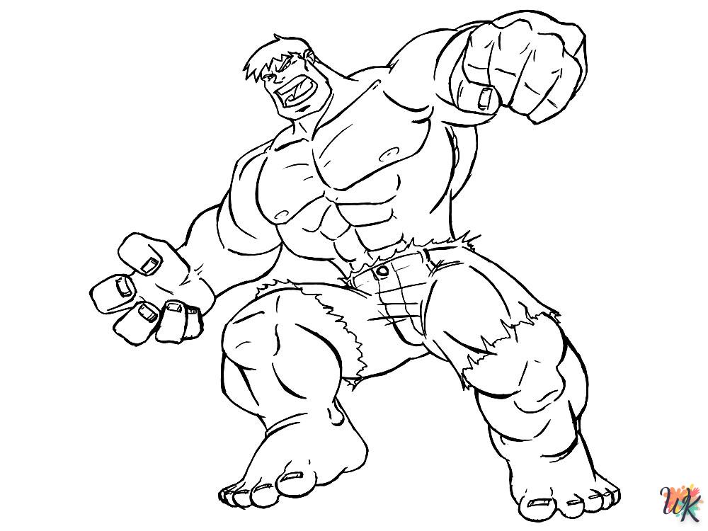 coloriage Hulk  en ligne maternelle