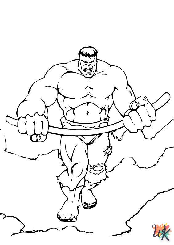 coloriage Hulk  pour enfant a imprimer gratuit