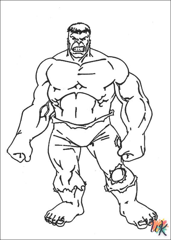 coloriage Hulk  enfant 8 ans a imprimer