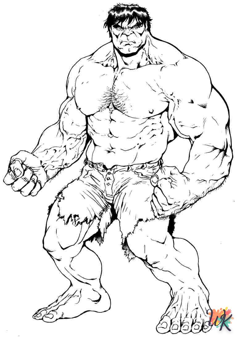 coloriage Hulk  à imprimer pour enfant de 12 ans