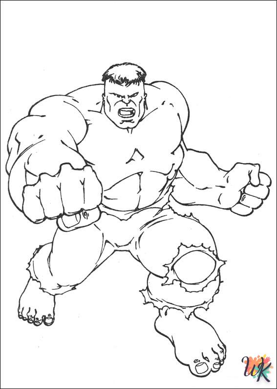 coloriage Hulk  pour lutter contre le stress