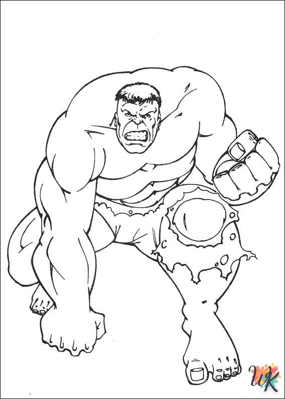 coloriage Hulk  pour enfant de 4 ans