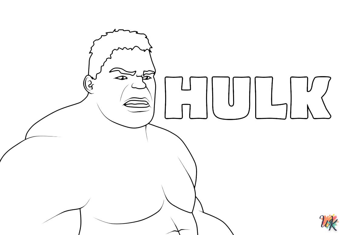 coloriage Hulk  de noël gratuit à imprimer en ligne