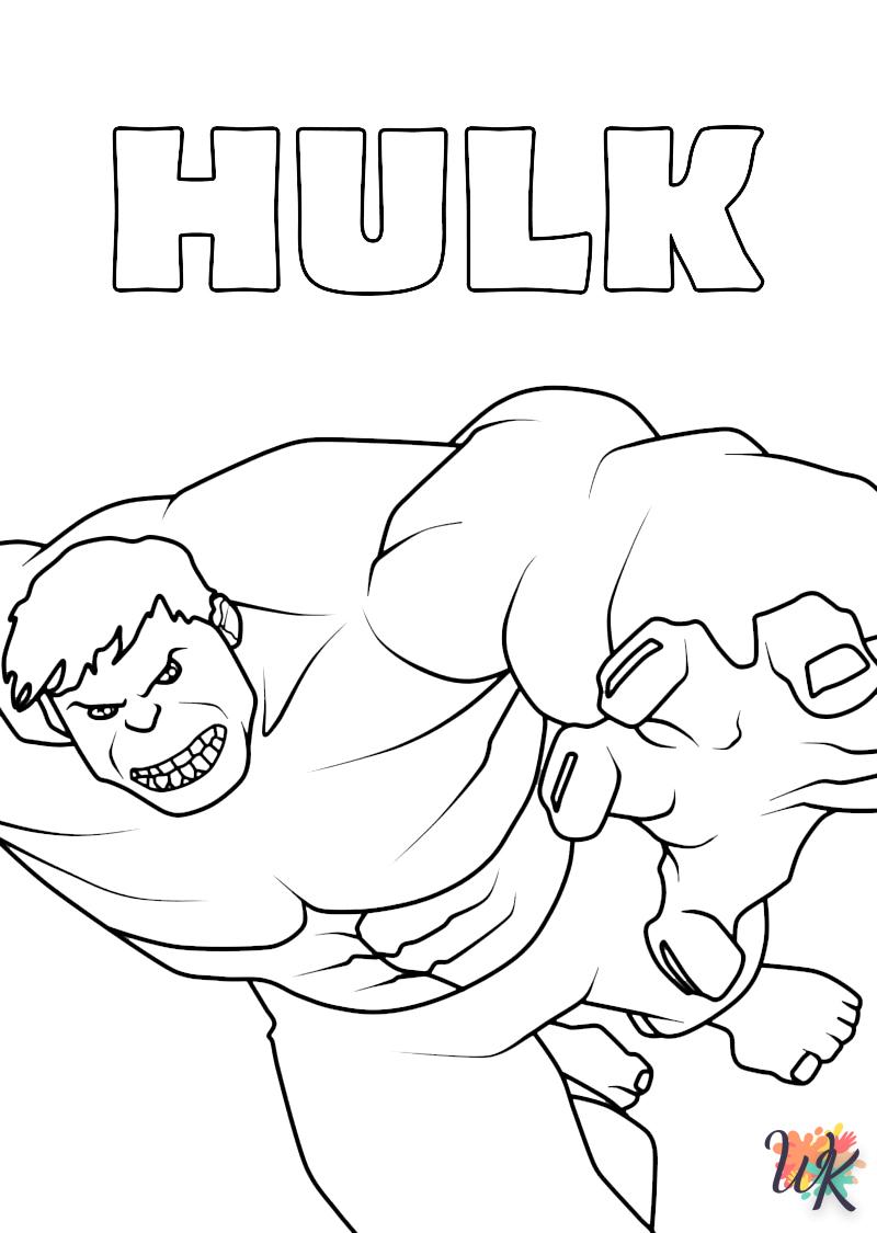 coloriage Hulk  enfant 3 ans a imprimer