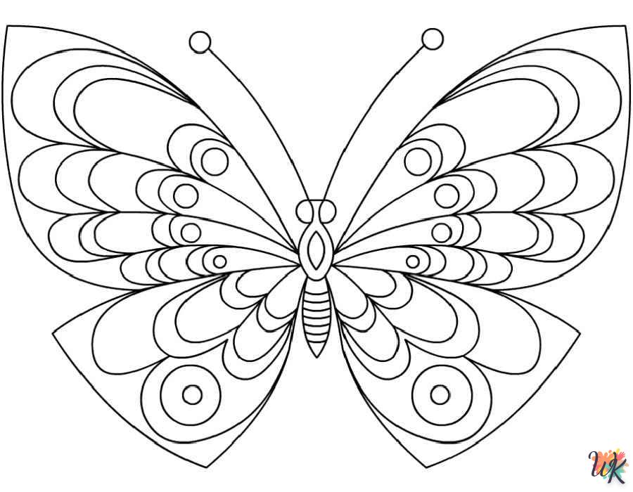 coloriage Papillon  enfant 6 ans à imprimer