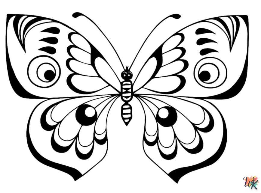 image de coloriage Papillon  pour enfant