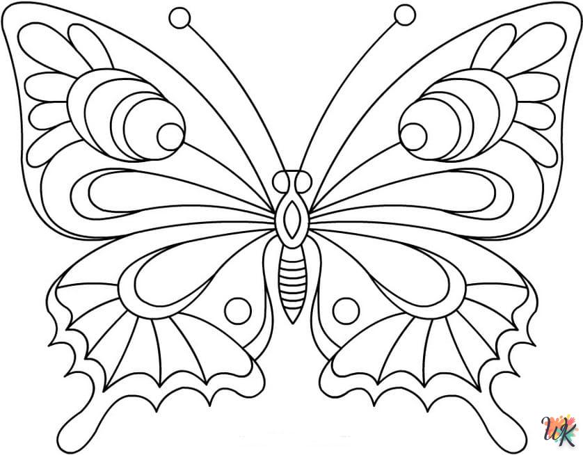 coloriage Papillon  à imprimer a4