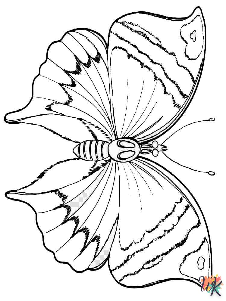 image de coloriage Papillon  pour enfant