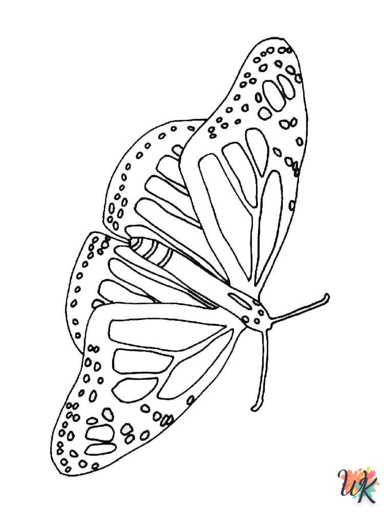 coloriage Papillon  à imprimer a4