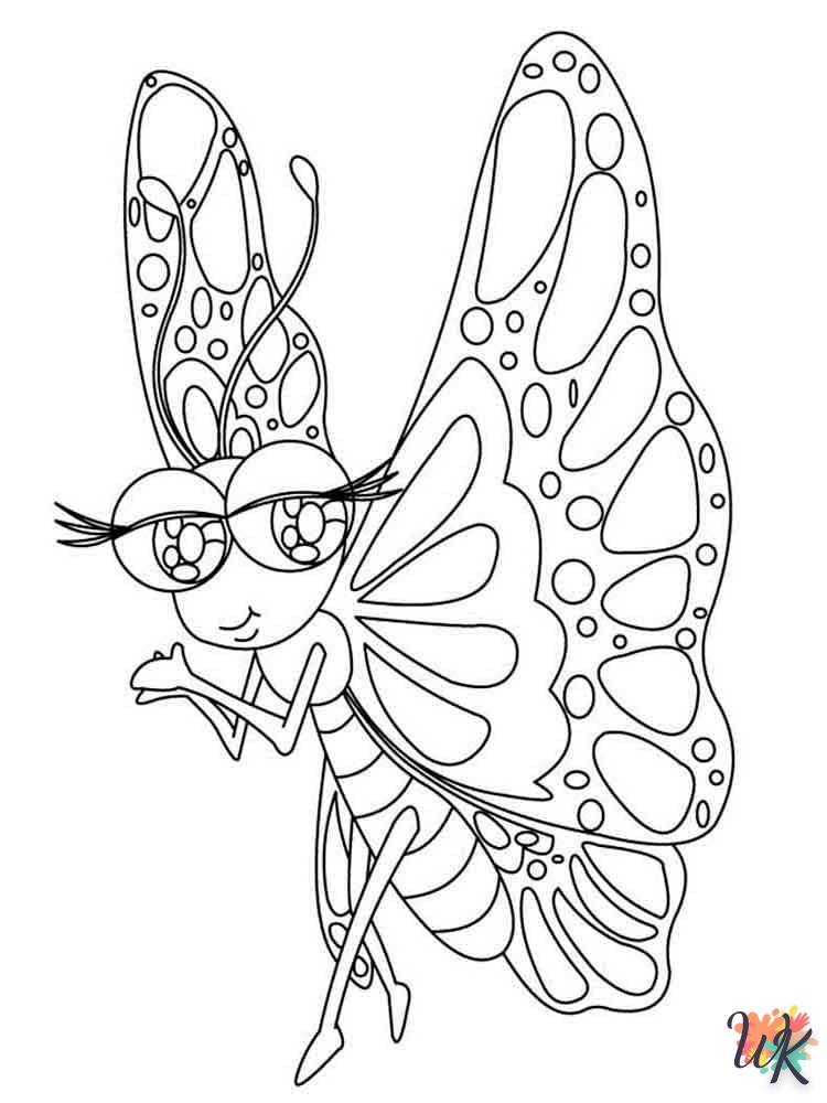 coloriage Papillon  à imprimer pour enfant de 2 ans