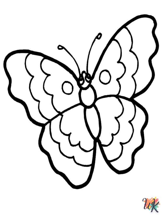 coloriage Papillon  pour enfant de 4 ans