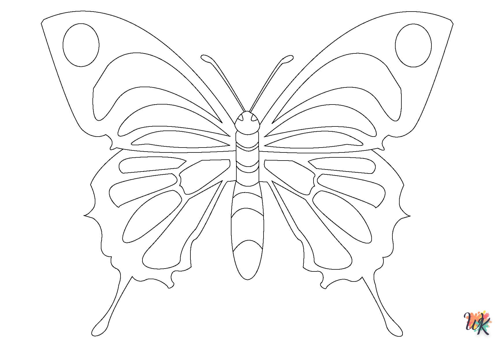 coloriage Papillon  pour enfant de 4 ans