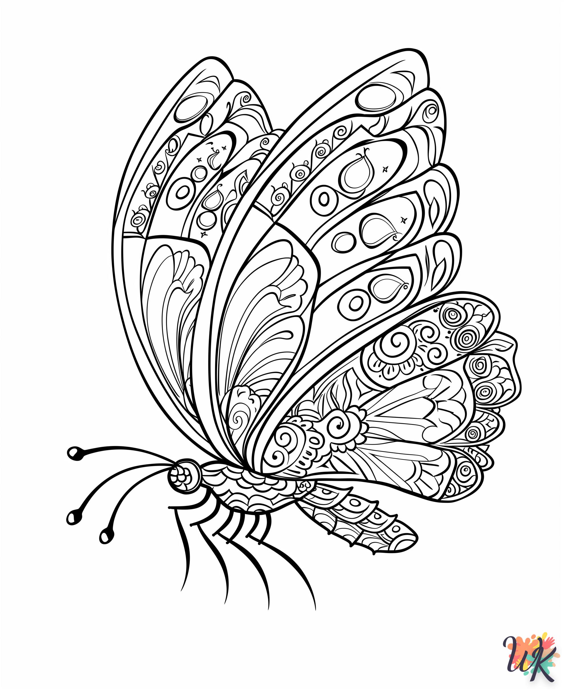 coloriage Papillon  à colorier en ligne gratuit