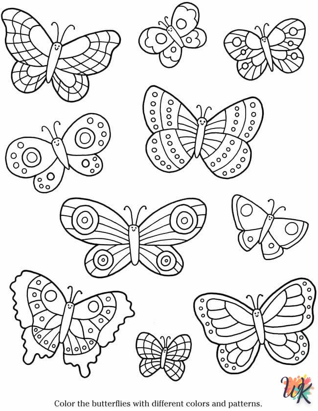 coloriage Papillon  gratuit à imprimer