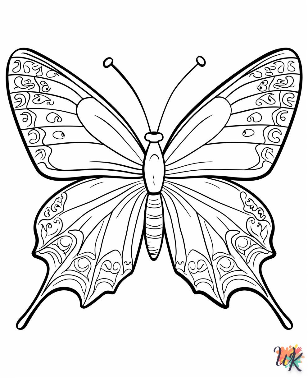 activité coloriage Papillon  en ligne