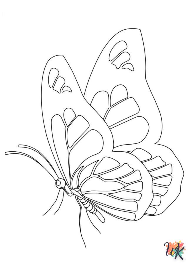 coloriage Papillon  à imprimer pour enfant de 8 ans