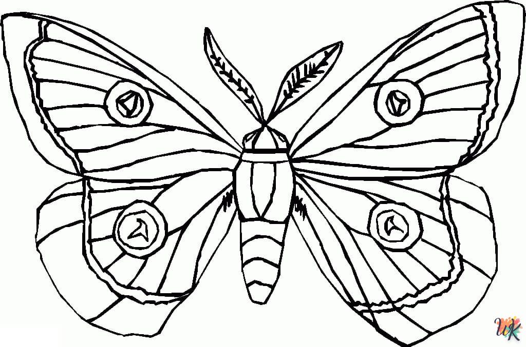 coloriage Papillon  pour primaire