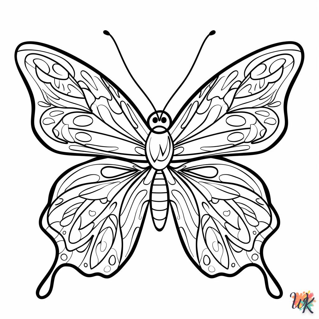 coloriage Papillon  pour enfants