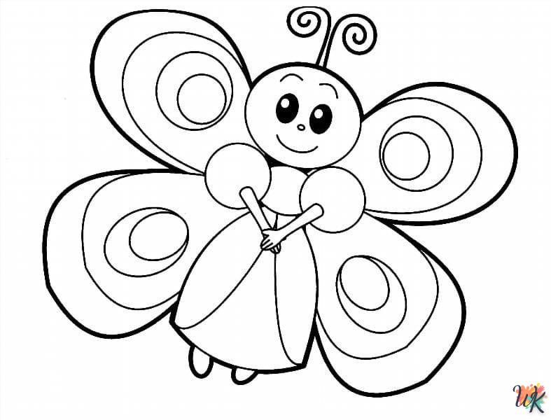 coloriage Papillon  à numéro adulte en ligne gratuit