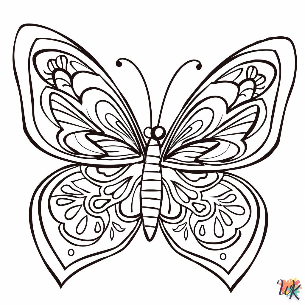 coloriage Papillon  pour primaire