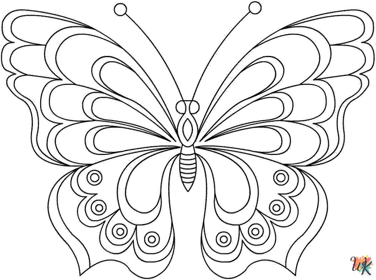 coloriage Papillon  et decoupage a imprimer gratuit