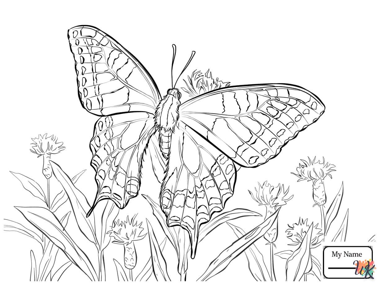 coloriage Papillon  pour lutter contre le stress