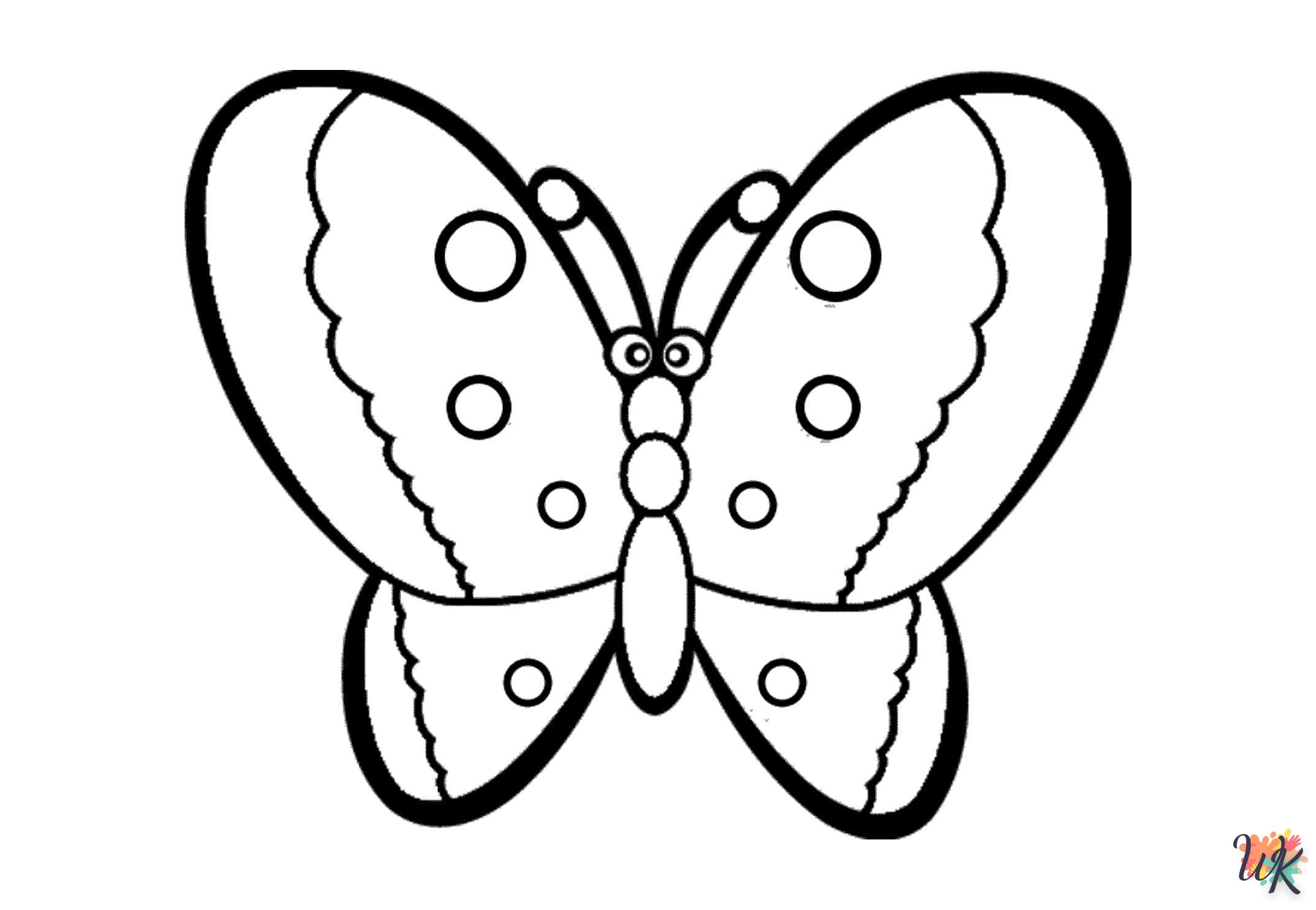 coloriage Papillon  à imprimer pour enfant de 3 ans