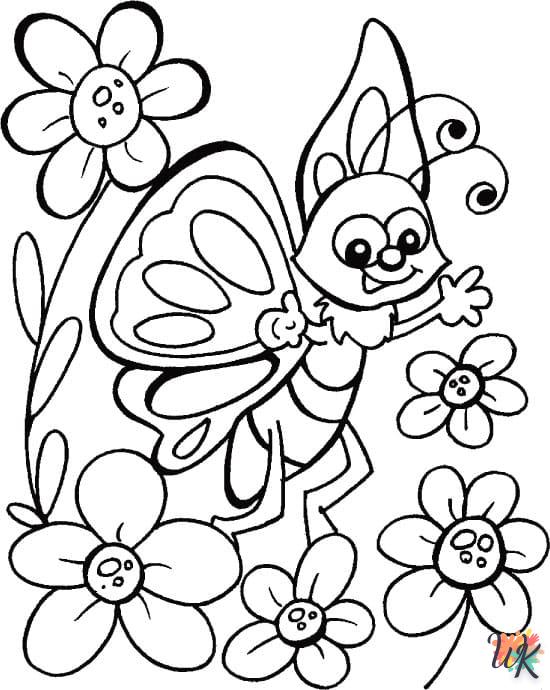 coloriage Papillon  et decoupage a imprimer gratuit