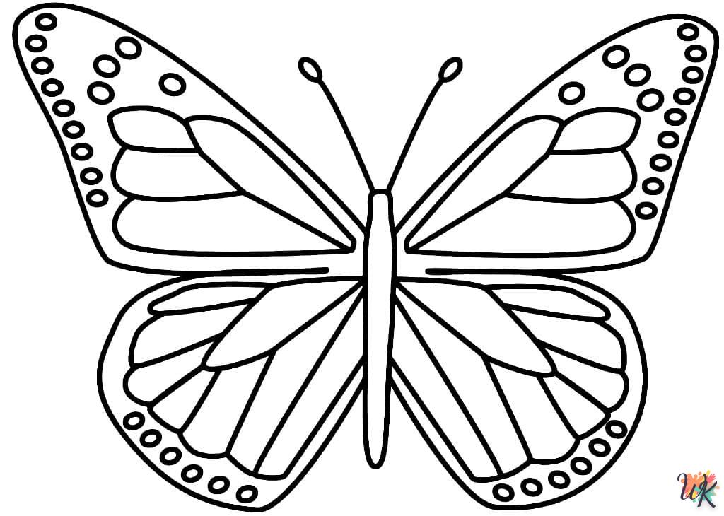 image de coloriage Papillon  pour enfant