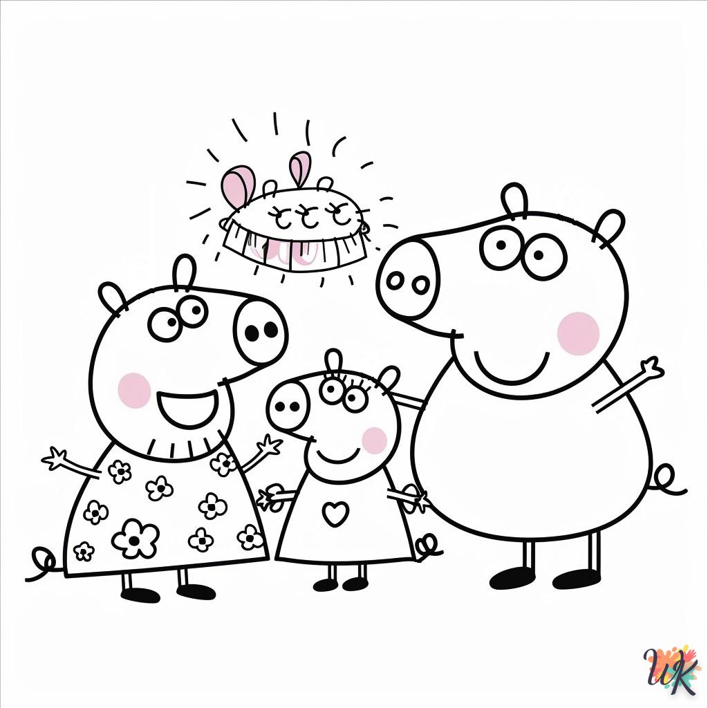 coloriage Peppa Pig  à imprimer a4