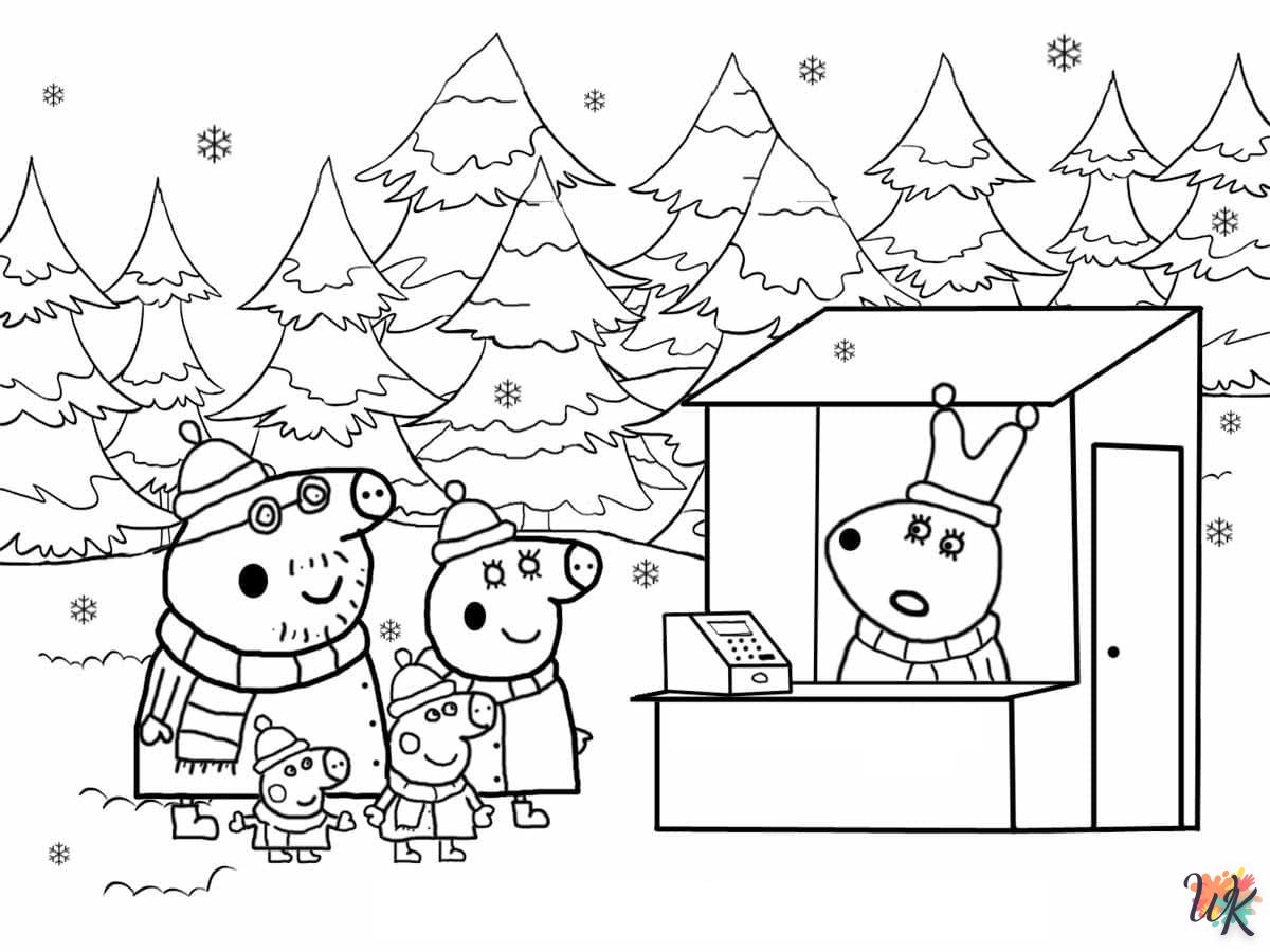 coloriage Peppa Pig  a imprimer pour enfant de 4 ans