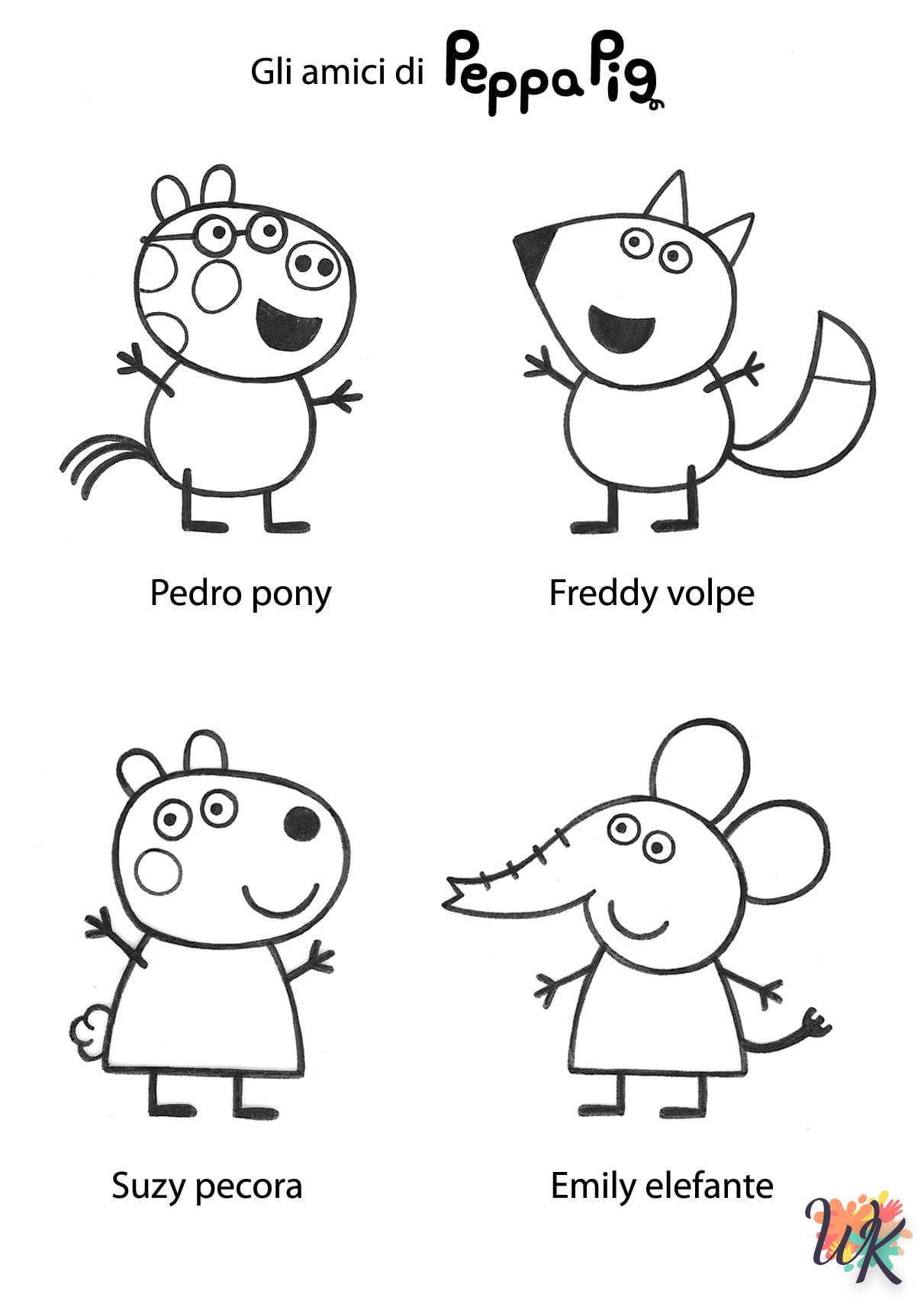 coloriage Peppa Pig  a imprimer enfant 6 ans