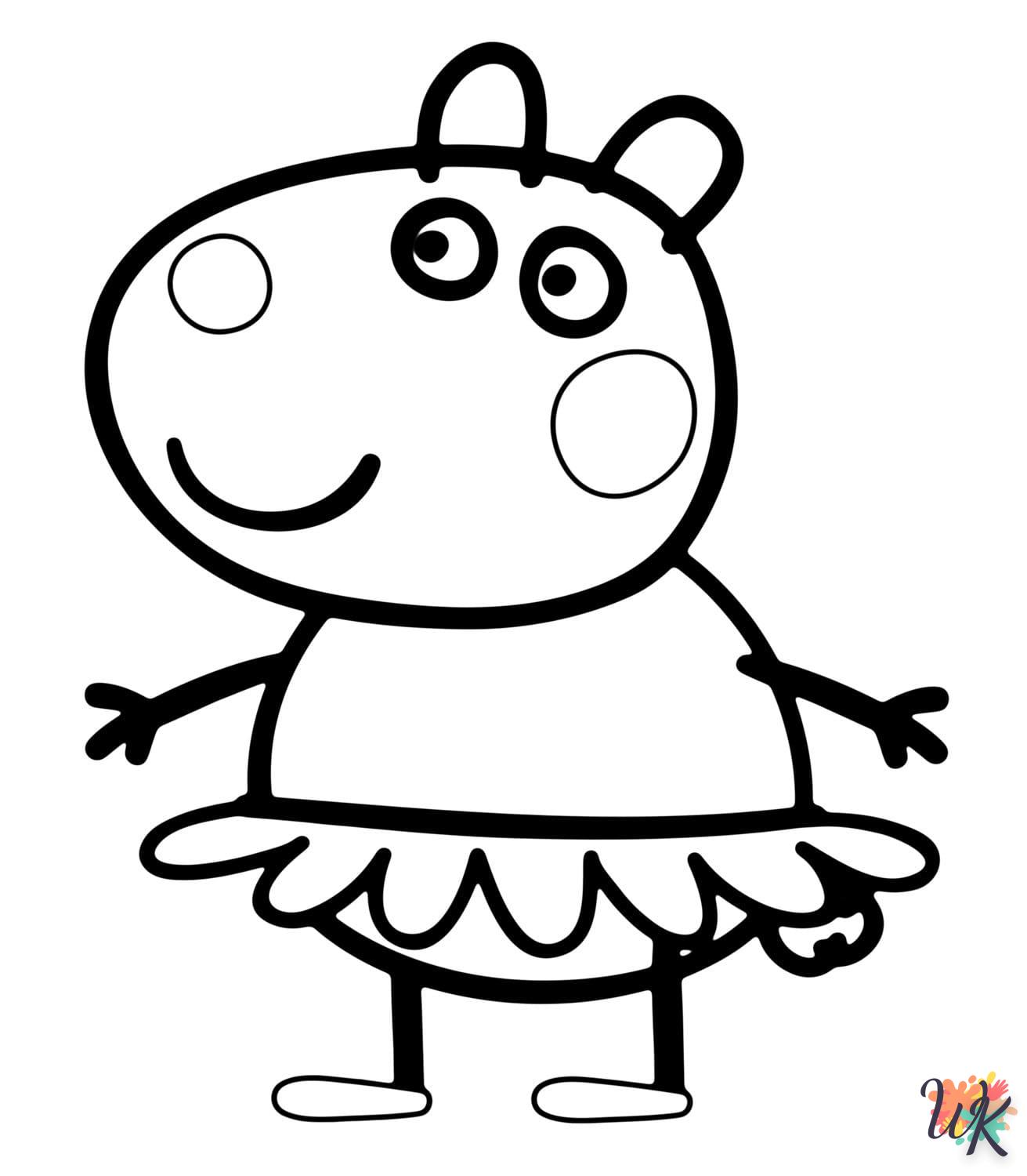 coloriage Peppa Pig  d'enfant a imprimer